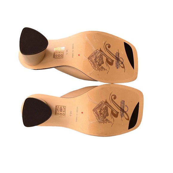 Free People Beige Open Toe Heels Size 38.5 New Without Box - Picture 5 of 8